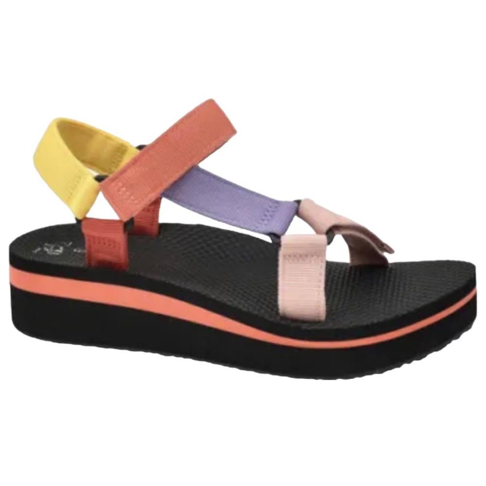Time and Tru Platform Nature Sandal Multi Color 11 43 Arch Support